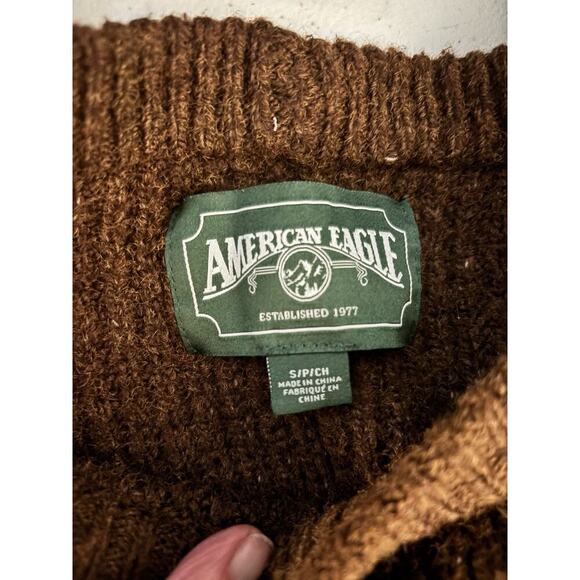 VTG American Eagle Brown Pullover Sweater Size Small - Picture 6 of 6
